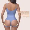 Ropa interior moldeadora de talla grande transfronteriza, body tipo camisola con control de abdomen, pantis tipo tanga, body de una pieza de talla grande con diseño hueco ajustado que revela la parte trasera y reduce la cintura