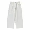 Yidao Vintage 2026 Primavera Novo Retro Americano Simples Cor Sólida Solto Casual Perna Larga Versátil Perna Reta Calças Longas