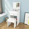 Tocador moderno, mueble de almacenamiento multifuncional minimalista moderno para dormitorio, tocador integrado, gabinete con cajones, tocador de noche