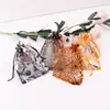 Sacolas de Presente de Halloween Transfronteiriças com Estampagem Dourada, Sacolas de Rede com Teia de Aranha, Sacolas com Cordão para Doces e Joias, Sacolas de Armazenamento com Cordão para Presentes de Halloween
