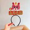 Diadema Festiva de Año Nuevo del Año del Caballo Pasador Rojo para Saludo de Año Nuevo Infantil Tocado Pequeño Diadema para Adultos Accesorios para el Cabello de Año Nuevo