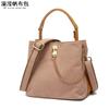 Bolso de mano informal para mujer, bolso diagonal de lona impermeable con primera capa de cuero, bolso de hombro de color sólido, suministro de fábrica desbordante
