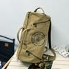 Bolso Cubo Bolso de Hombro de Lona Informal Portátil para Hombres y Mujeres Bolso de Viaje Mochila Bolso Cruzado Cilindro Bolso para Deportes y Fitness