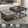 Mesa de centro cuadrada para sala de estar, adecuada para apartamentos pequeños, diseño moderno simple, estilo de lujo, mesa de centro pequeña de vidrio templado de moda