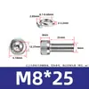 Aço inoxidável 304 DIN912 Cabeça de copo arruela de mola hexagonal parafuso de máquina de combinação dupla cabeça cilíndrica recartilhada M3M8