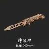 Espada de Juguete de Madera Csgo Cuchillo Mariposa Oscilante Cuchillo Mariposa Plegable Plegable DIY Cuchillo de Salto Recto Cuchillo de Garra de Madera Ensamblado