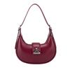Bolso Auténtico de Cuero en Forma de Media Luna, Bolso tipo Baguette para Debajo del Brazo para Mujer, Nuevo Verano 2026 Versátil Diseño de Nicho Bolso de Hombro Cruzado