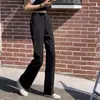 Pantalones de Traje Negros para Mujer Primavera Otoño 2026 Nuevos de Cintura Alta Pierna Recta Petite Nueve Décimos Pantalones de Trabajo Profesionales Pantalones Cigarrillo