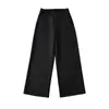Traje de Cintura Alta Pantalones de Pierna Ancha Moda Nueva Otoño 2025 Versátil Holgado Adelgazante Color Sólido Casual Pantalones Rectos