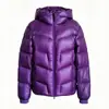 Chaqueta corta de plumón cómoda, ligera y sin presión con 95% de plumón de ganso blanco, abrigo cálido unisex con capucha para invierno 086
