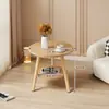 Mesa redonda pequeña, mesa de centro, uso simple en sala de estar del hogar, mesa auxiliar para sofá, mesita de noche de dormitorio, mesa de balcón mini minimalista creativa