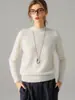 Suéter de cashmere 100% puro de sete agulhas espessado para mulheres, gola semi-alta, mangas compridas, pulôver, camada base de tricô versátil para outono e inverno