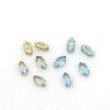 Zircón Sintético Ecológico Marquise Garra Cosida a Mano Diamante Base Dorada Base Blanca K Diamante Cosido a Mano de Cuatro Agujeros Forma de Huevo Accesorios DIY