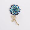 Nuevo Broche de Brocado de Flores para Mujer Pin de Estilo Fragante de Alta Gama Nicho Exquisito Ramillete Accesorios Elegantes