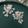 Design sul-coreano senso temperamento franja pérola flor diy feito à mão trançado miçangas cocar acessórios de cabelo brincos material atacado