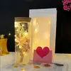 Día de San Valentín Flor Seca Gipsofila Regalo Día del Maestro Venta al por Mayor Regalo Creativo Botella de Vidrio Luminosa para Deseos