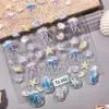 Adesivo de Unha Vento do Oceano de Verão 5D Embossado Concha de Geléia Água-viva Leve Estrela do Mar Adesivo de Arte para Unhas Joia TJ