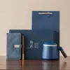 Caneca de Madeira com Alça para Viagem Copo de Escritório com Tampa Separador de Chá Revestimento Interno Copo de Água Cerâmica Fosca Presente Corporativo
