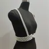Cinto Tecido de Pérolas Artificiais Transfronteiriço, Acessórios Tendência para Macacão Suspensório, Roupas Femininas Slim-Fit Combinadas com Acessórios de Cintura com Contas