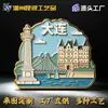 Imanes de Refrigerador Personalizados de la Ciudad de Dalian, Regalos Metálicos Culturales y Creativos de Turismo Chino, Recuerdos para la Temporada de Graduación