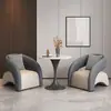 Conjunto de Mesa y Sillas de Hotel de Moda para Balcón, Conjunto de Tres Piezas para Ocio en Balcón, Área de Descanso de Salón de Belleza, Área de Recepción, Una Mesa y Dos Sillas