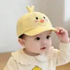Boné de Bico de Pato para Bebê Estilo Primavera e Outono Pato Fofo Secagem Rápida Aba Larga Chapéu de Sol Boné de Baseball para Meninos e Meninas