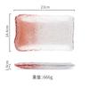 Vidro de Orvalho Gelado Japonês Prato Retangular Bandeja Doméstica Prato de Frutas Prato de Sushi Bandeja de Chá Conjunto de Louças Atacado