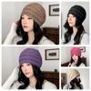 Nuevo Turbante de Encaje para Otoño para Mujer, Delgado de una Sola Capa Estilo Coreano y Japonés, Gorro Holgado Adelgazante, Gorro para Clima Frío
