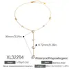 Collar Yuhui de Acero Inoxidable Transfronterizo con Zircón Grande en Forma de Gota, Doble Capa, Cadena en Forma de Y Chapada en Oro