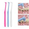 Cepillo interdental de punta puntiaguda con cabezal único para corrección de ortodoncia, limpieza especial de surcos y alvéolos de muelas del juicio, cepillo de dientes interdental para ortodoncia, limpieza periodontal.