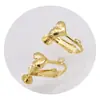 Accesorios de pendientes diy japoneses y coreanos clip de oreja de tornillo amor sin agujero en la oreja retención de color oro real de 18K clip de oreja de espiral ajustable