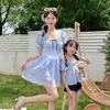 Traje de Baño Nuevo Madre e Hija 2025 Lindo Lazo Dulce Bonito Dividido de Dos Piezas Traje de Baño Infantil de Una Pieza Traje de Baño para Padres e Hijos