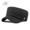 Gorra Plana con Visera Curva para Hombre, Cálida Gorra de Lana para Primavera, Otoño e Invierno, Gorra Azul Marino Sencilla de Estilo Coreano Retro para Mujer