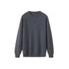 Suéter masculino de gola redonda 100% cashmere puro, cor sólida, suéter de cashmere de alta qualidade, suéter simples e quente, outono e inverno, novo