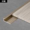 Tira de borda em liga de alumínio painel de parede integrado tira de fechamento tira de placa de cristal de carbono fivela em forma de C tira de borda com folheado de madeira metálico