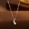 Collar con colgante de bolsa de la suerte de plata S925 bajo el árbol de Banyan para mujer, nuevo, explosivo, ligero, de lujo, cadena para clavícula, regalo para novia.