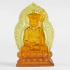 Estátua de Buda Ksitigarbha Iluminada para Paredes de Templo, Estátuas de Buda de Vidro para Templos Budistas, Fábrica de Azulejos de Buda de Vidro