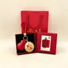 Chaveiro Pingente Dourado do Ano da Ovelha com Decoração em Folha de Ouro Conjunto em Caixa de Presente Personalizado para Negócios Presente Personalizado Atacado