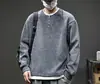 Sudadera Falsa de Dos Piezas Transfronteriza para Hombre, Nuevo Estilo Otoñal, Casual, Holgada, Moderna, Capa Base, Cuello Redondo, Manga Larga