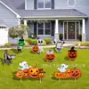 Halloween Pátio Cartão Thriller Fantasma Abóbora Teia de Aranha Morcego Gato Preto Múmia Frankenstein Decoração