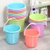 Cubo de Agua de Plástico Engrosado para el Hogar, Cubo para Lavado de Autos, Cubo Pequeño para el Hogar, Cubo para Lavandería, Cubo Portátil sin Tapa para Dormitorio