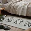 Alfombra moderna y sencilla con diseño de dibujos animados, ideal para habitación infantil, dormitorio, mesita de noche y sala de estar.
