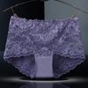Ropa interior de belleza Three Rabbit para mujer, encaje de cintura media, sexy, flor pequeña, algodón en la entrepierna, calzoncillos sin costuras, talla grande, tentación juvenil, encantador