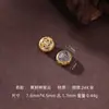 Plata 925 Chapada en Oro Patrón de Meteorito Amarillo Cuenta de la Fortuna Ovni Cuentas Sueltas para Hacer Joyería Accesorios DIY