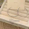 Brincos Argola Grandes com Pino de Prata 925 para Mulheres, Brincos Redondos, Estilo Coreano, Elegantes, Brincos da Moda, Celebridade da Internet Prata 925