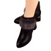 Botines de tacón medio para mujer, piel suave, nuevo estilo invierno 2026, elegantes, versátiles, botines individuales, suela suave, botines de cuero de moda, botines de algodón, botines Martin