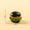 Juguete de comida de hamburguesa Panini en miniatura para micro-paisajes, decoración DIY de casa de muñecas, accesorios de bolsa sorpresa, figuras en miniatura