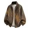 Chaqueta de cuero PU retro americana con cuello alto, unisex, holgada y casual, adecuada para primavera y otoño, con un diseño único de chaqueta de béisbol deconstruida, moderna