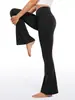 Pantalones de Yoga de Cintura Alta Ajustados con un Ligero Acampanado para Mujer, con un Diseño Favorecedor que Levanta los Glúteos y un Estilo Casual Fluido