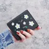 Nova carteira estilo antigo elemento Han bolsa curta para moedas estudante do ensino médio carteira pequena simples multifuncional grande capacidade porta-cartões